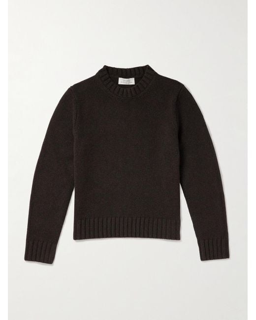 Studio Nicholson Black Merino Wool And Yak-blend Sweater for men
