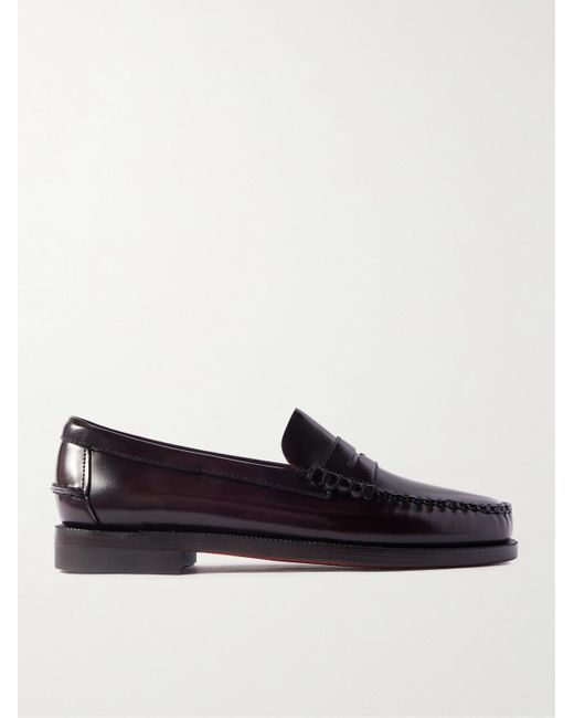 Sebago Black Classic Dan Leather Penny Loafers for men