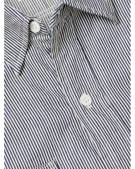 Orslow Gestreiftes Hemd aus Baumwolle in Gray für Herren