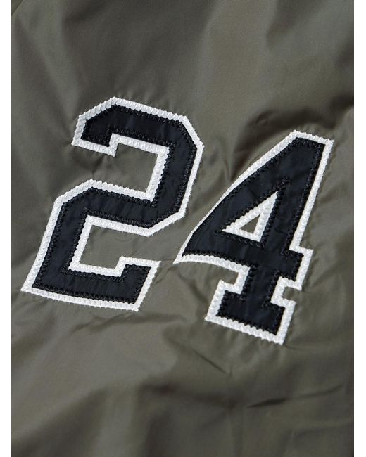 Neighborhood Green Logo-Appliquéd Nylon Bomber Jacket for men