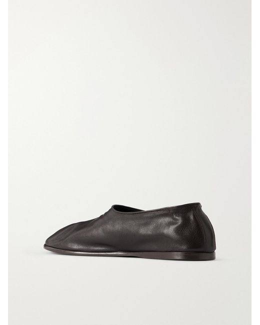 Lemaire White Sock Leather Slippers for men