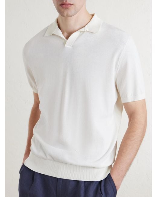 Rubinacci Natural Cotton Polo Shirt for men