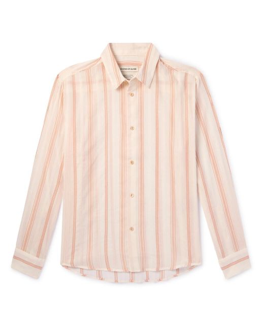 A Kind Of Guise Pink Fulvio Striped Cotton Shirt for men