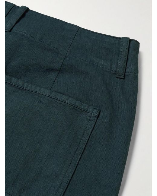 Mr P. Green Straight-Leg Herringbone Cotton Trousers for men