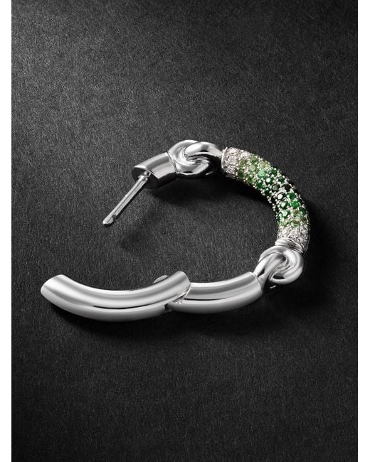MAOR Black The Equinox 18-Karat, Tsavorite And Diamond Single Earring for men