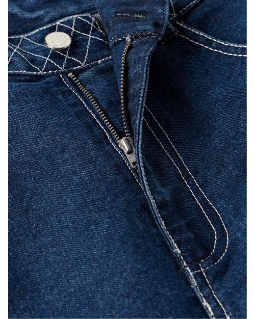 Bode Knolly Brook gerade geschnittene Jeans mit Stickereien in Blue für Herren