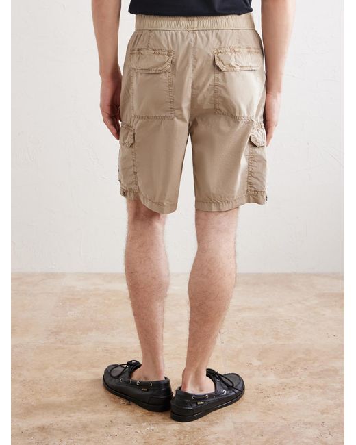 James Perse Natural Straight-Leg Stretch Cotton-Poplin Shorts for men
