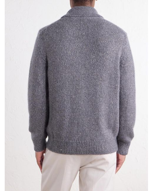 Eleventy Blue Wool-Blend Cardigan for men