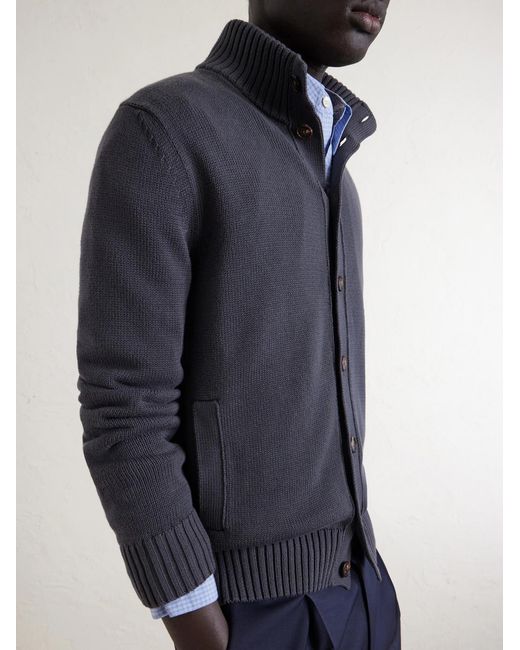 Slowear Blue Cotton Cardigan for men