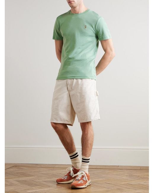 Polo Ralph Lauren Green Logo-Embroidered Cotton-Jersey T-Shirt for men