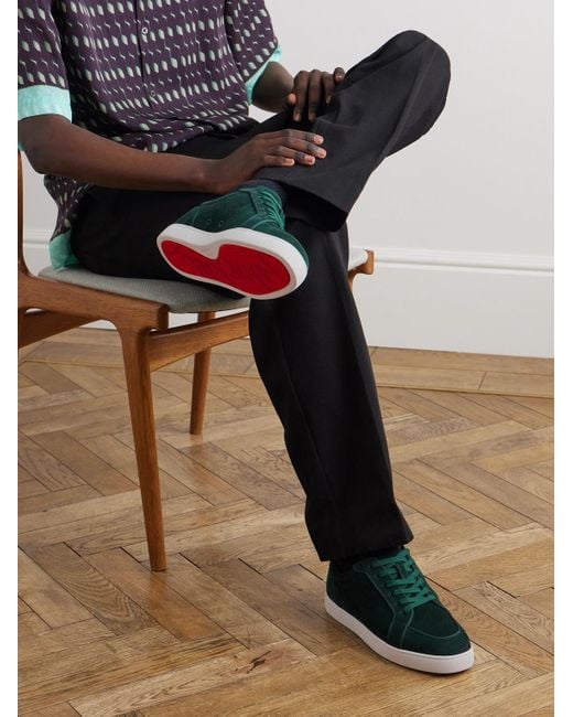 Christian Louboutin Rantulow Corduroy Sneakers in Green for Men Lyst UK
