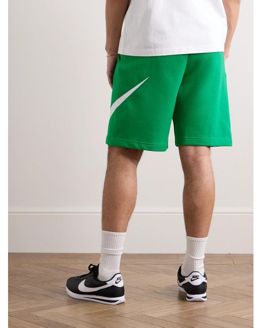 Nike Sportswear Club gerade geschnittene Shorts aus Jersey aus einer Baumwollmischung in Green für Herren