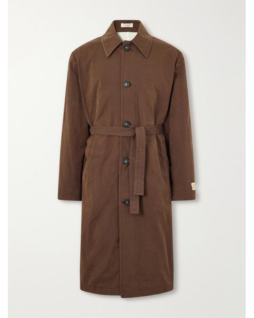 Massimo Alba Brown Mustang Woven Trench Coat for men