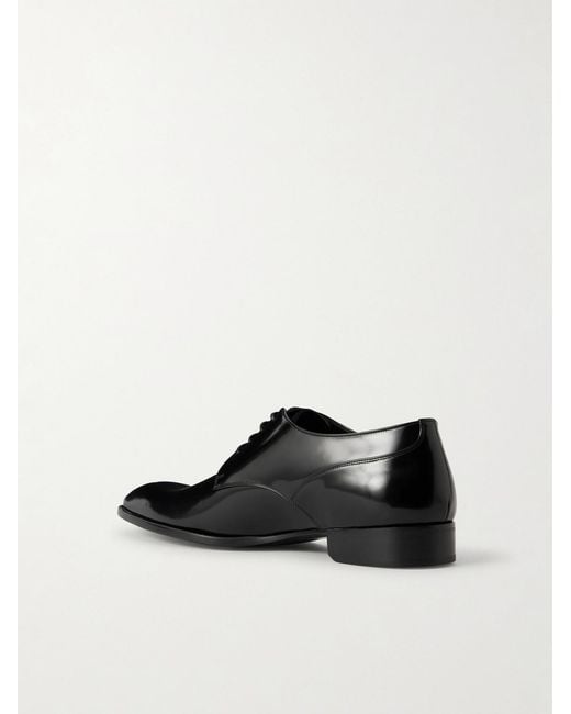 Saint Laurent Black Stanton Leather Derby Shoes for men