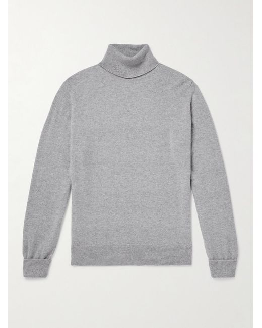 William Lockie Gray Oxton Slim-Fit Cashmere Rollneck Sweater for men