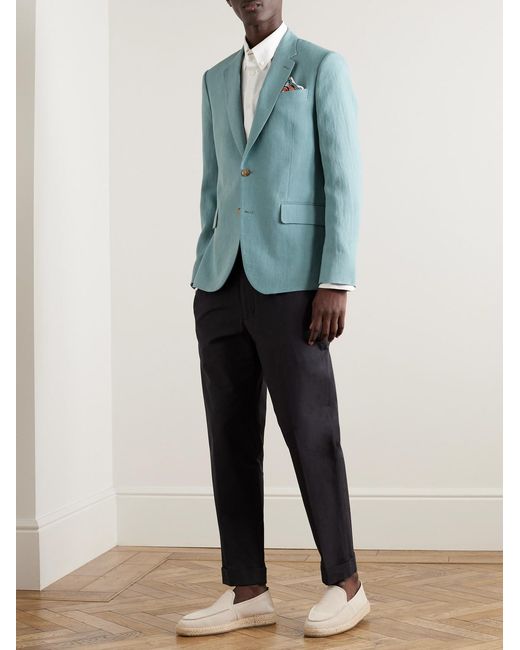 Paul Smith Blue Soho Linen Suit Jacket for men