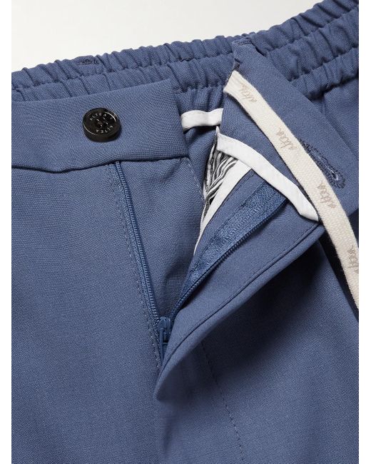 Pantaloni a gamba affusolata in misto lana Wayne di Altea in Blue da Uomo