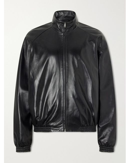 Acne Black Lokot Leather Jacket for men