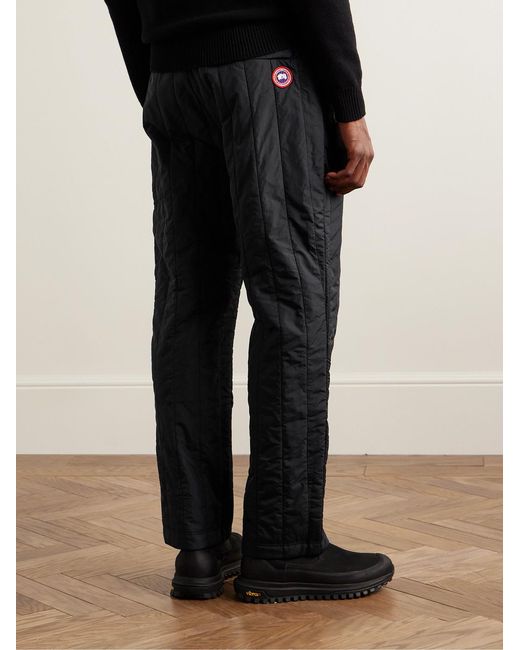 Canada Goose Blue Carlyle Logo-Appliquéd Quilted Padded Shell Trousers for men