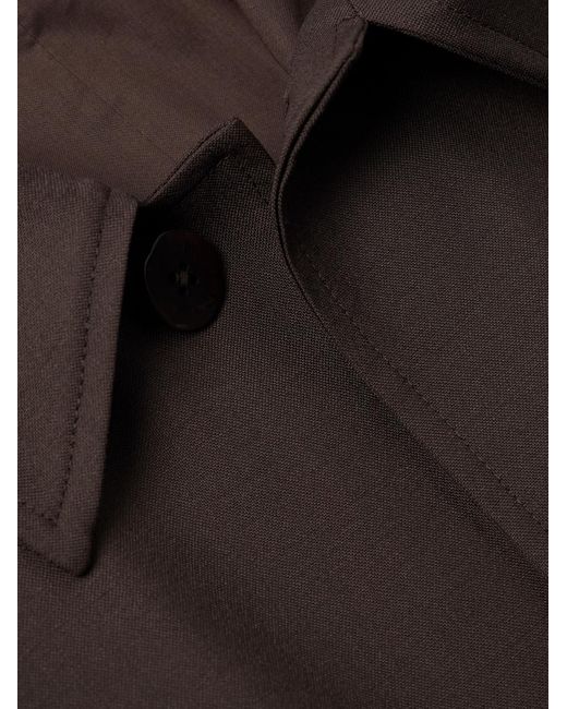 STÒFFA Black Wool-canvas Coat for men