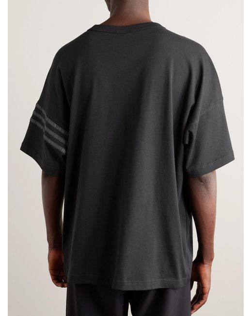 Adidas Originals Neuclassic Oversized-T-Shirt aus Denim mit Streifen in Black für Herren