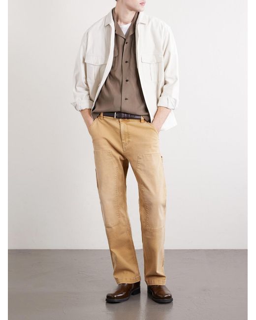 Visvim Gray Judo Convertible-collar Logo-embroidered Woven Shirt for men