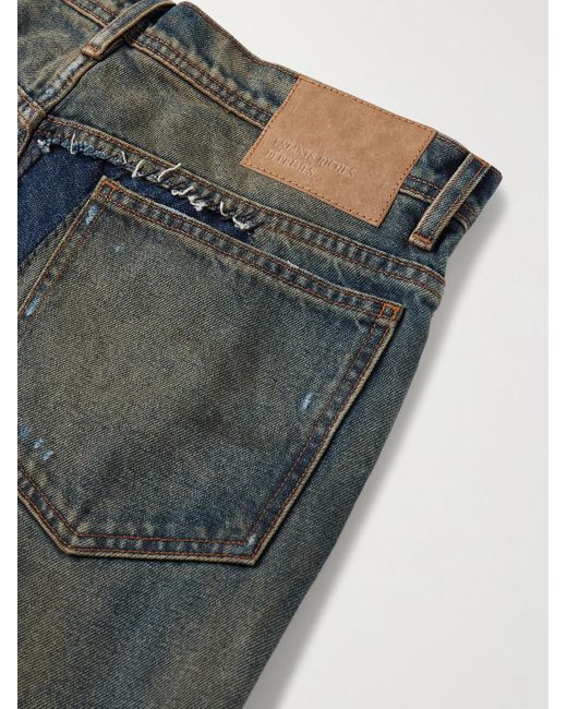 Jeans A Gamba Larga Effetto Consumato Corpse Pose di Enfants Riches Deprimes in Blue da Uomo