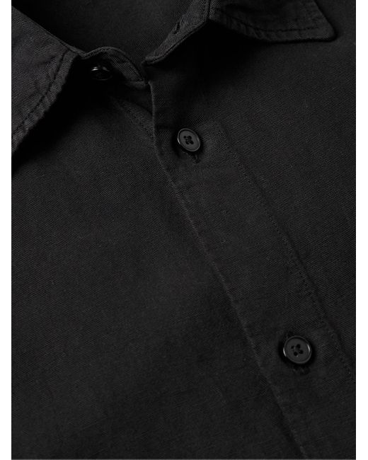 Camicia in misto lino e lyocell TM Arne 5028 di NN07 in Black da Uomo
