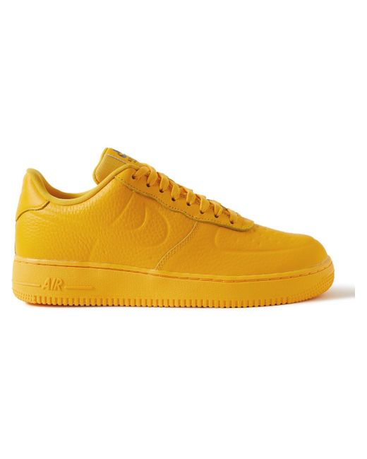 Nike Yellow Air Force 1 '07 Ripstop-trimmed Waterproof Leather Sneakers for men