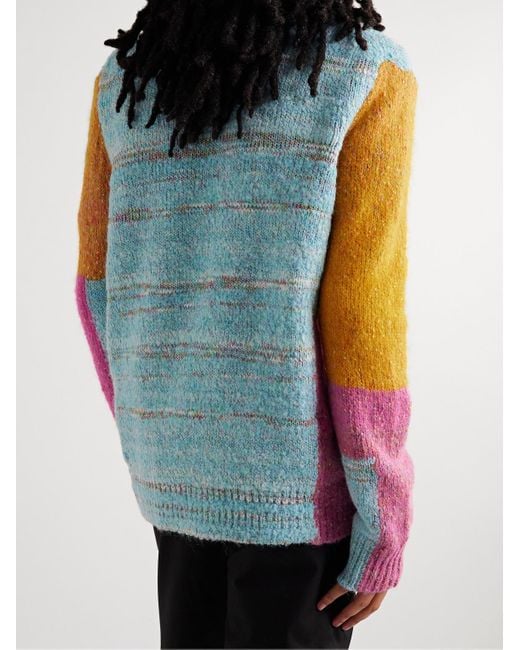 トップス LOEWE ZIPPED KNIT CARDIGAN / GRY MULTI LOEWE ZIPPED KNIT CARDIGAN / GRY MULTI