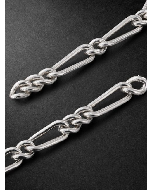 MAOR Black Unity Link Sterling Silver Necklace for men