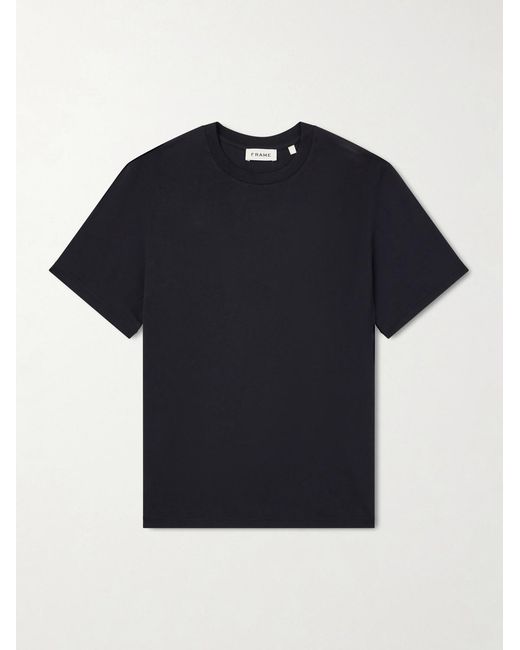 FRAME Blue Supima Cotton-Jersey T-Shirt for men