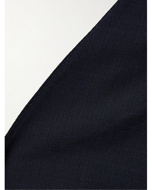 De Petrillo Blue Slim-fit Shawl-collar Virgin Wool And Mohair-blend Tuxedo Jacket for men