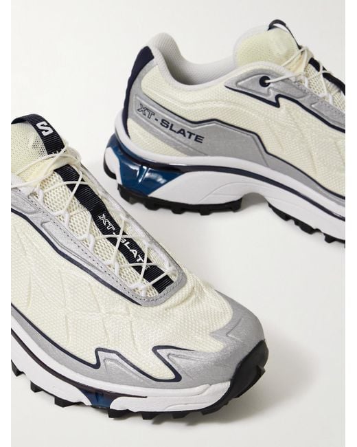 Salomon White Xt-Slate Rubber-Trimmed Mesh Sneakers for men