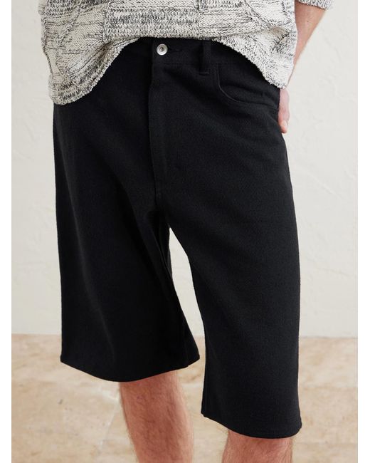 Auralee Blue Wide-leg Silk Shorts for men