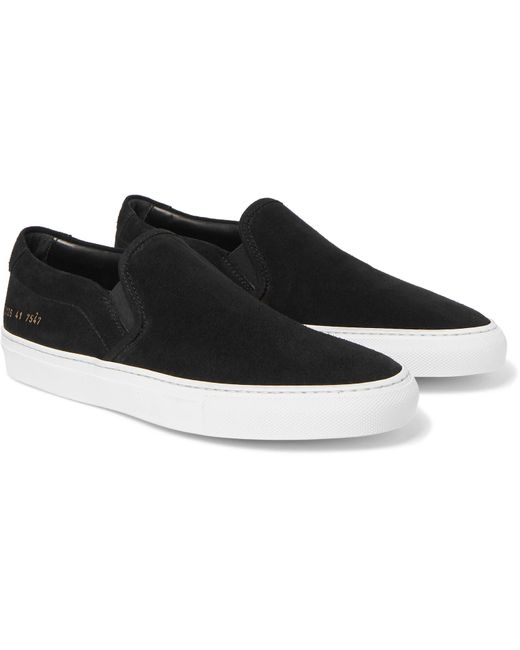 Common Projects Black Suede Slip-on Sneakers for men