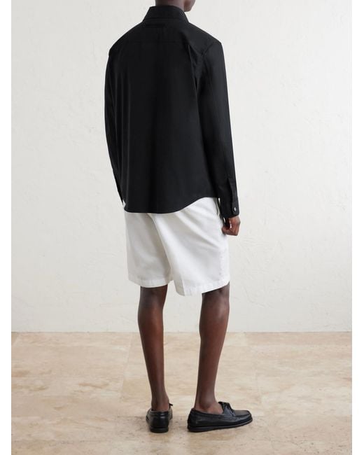 Zegna Black Cotton-Blend Overshirt for men