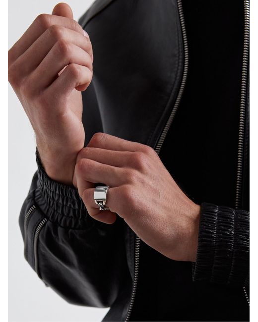 Hoorsenbuhs Black Sterling Ring for men