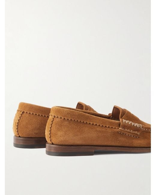 Yuketen Brown Rob's Tosca Leather Penny Loafers for men