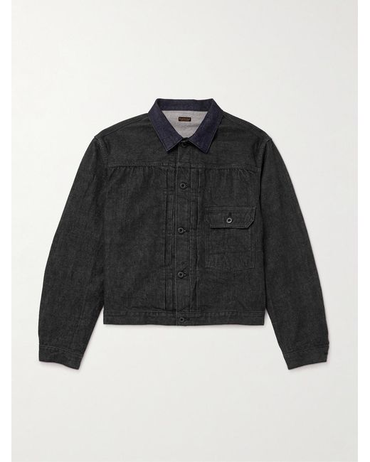 Kapital Black Denim Trucker Jacket for men