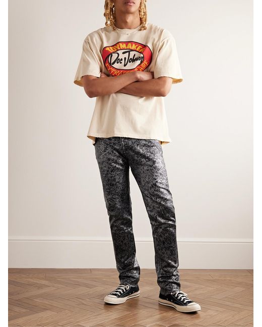 GALLERY DEPT. Gray Analog 5001 Slim-Fit Metallic Painted Jeans for men