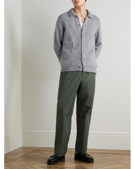 NN07 Green Paw 1089 Straight-Leg Cotton-Blend Twill Trousers for men