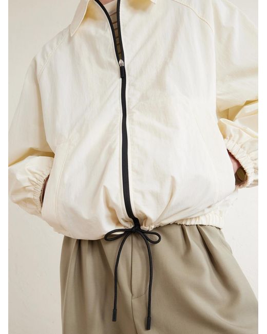 Jacquemus Natural Logo-Embroidered Shell Bomber Jacket for men