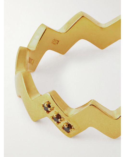 Mikia Metallic Snake-Plated Diamond Ring for men