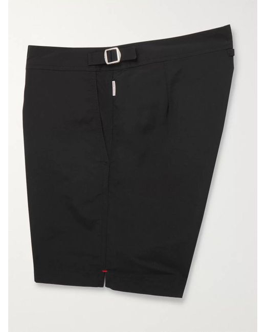 Orlebar Brown Black Bulldog Mid-Length Swim Shorts for men