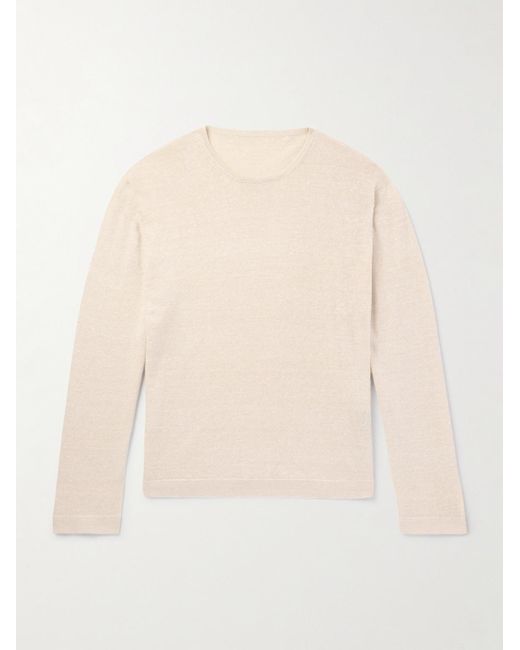 STÒFFA Natural Linen And Cotton-blend Sweater for men