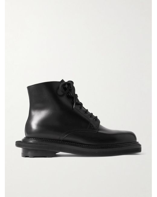 J.M. Weston Black Sacai Leather Boots for men