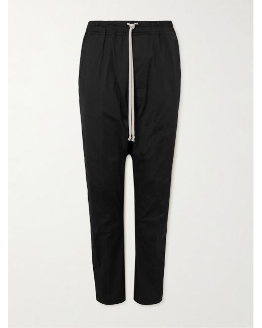 Rick Owens Schmal zulaufende Hose aus Popeline aus einer Baumwollmischung in Black für Herren