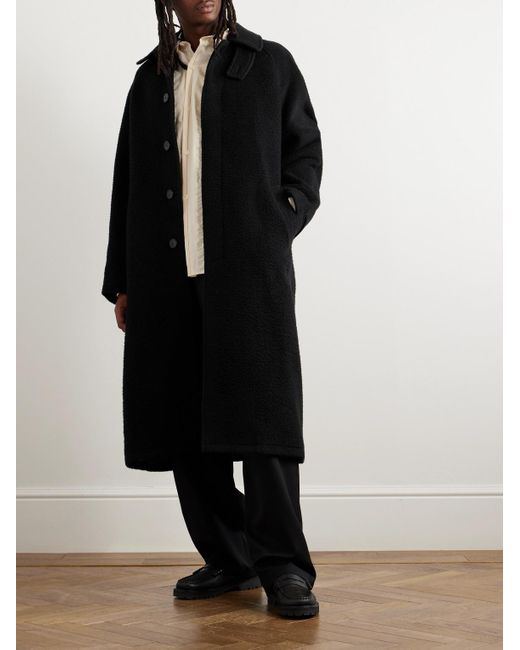 mfpen Black Installation Recycled-wool Felt Trench Coat for men