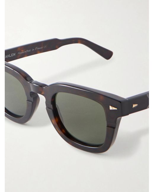 Ahlem Brown Champ De Mars Square-Frame Tortoiseshell Acetate Sunglasses for men